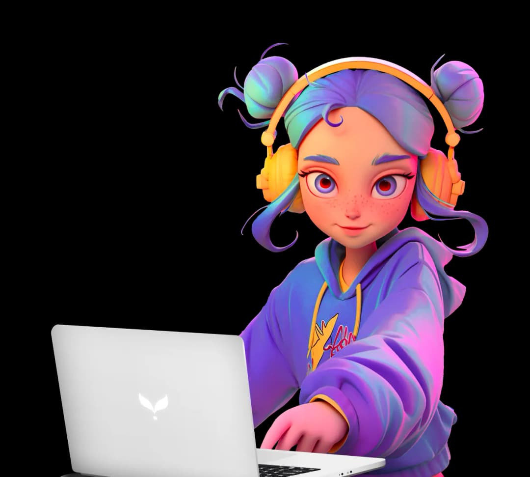 Ecosystem girl illustration image